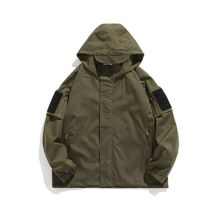 Softshelljacke Herren | Wasserabweisende Outdoor-Jacke mit Kapuze und 6 Taschen