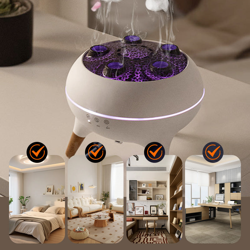 Aroma Diffuser | Ultraschall-Luftbefeuchter mit Quallen-Nebeleffekt, 250-ml-Wassertank und LED-Beleuchtung