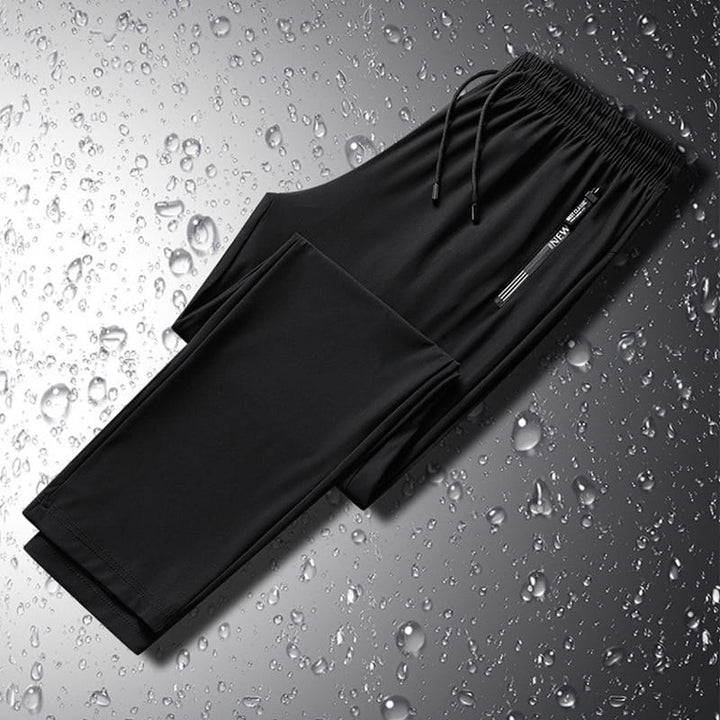 Herren Jogginghose | Schnell trocknende Stretchhose mit Kordelzug und Reißverschlusstaschen für Sport und Alltag