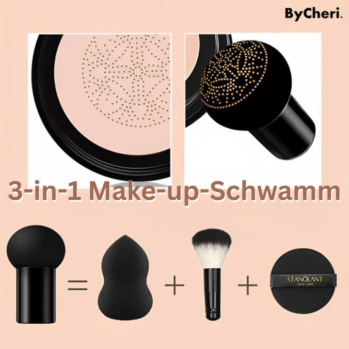 Air Cushion Foundation 2-piece set (1+1 free) | Color-adapting for natural complexion | 18h hold, waterproof + brush