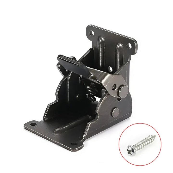 Selbstverriegelnde Klappscharniere 90° | 2er-Set aus verzinktem Metall mit Federverriegelung für Klapptische &amp; Möbel
