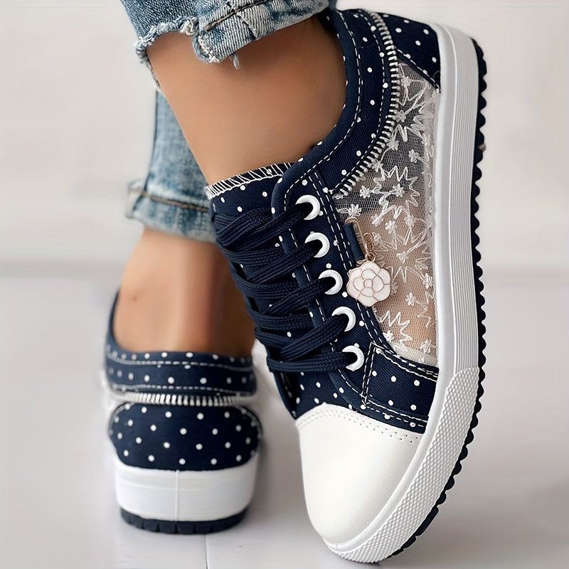 Damen Sneaker ultraleicht &amp; atmungsaktiv | Bequeme Mesh-Sneaker mit flexibler Sohle &amp; Schnürung für Alltag &amp; Freizeit
