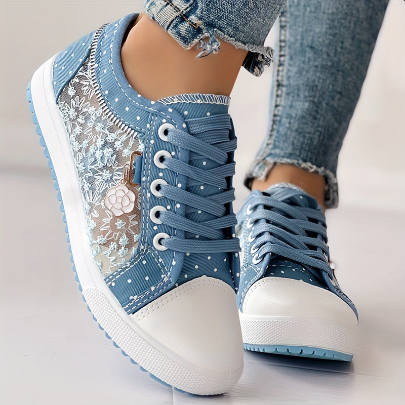 Damen Sneaker ultraleicht &amp; atmungsaktiv | Bequeme Mesh-Sneaker mit flexibler Sohle &amp; Schnürung für Alltag &amp; Freizeit