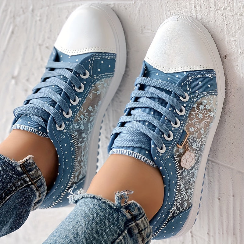 Damen Sneaker ultraleicht &amp; atmungsaktiv | Bequeme Mesh-Sneaker mit flexibler Sohle &amp; Schnürung für Alltag &amp; Freizeit