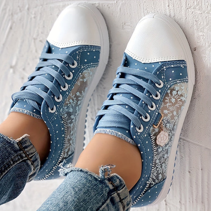 Damen Sneaker ultraleicht &amp; atmungsaktiv | Bequeme Mesh-Sneaker mit flexibler Sohle &amp; Schnürung für Alltag &amp; Freizeit
