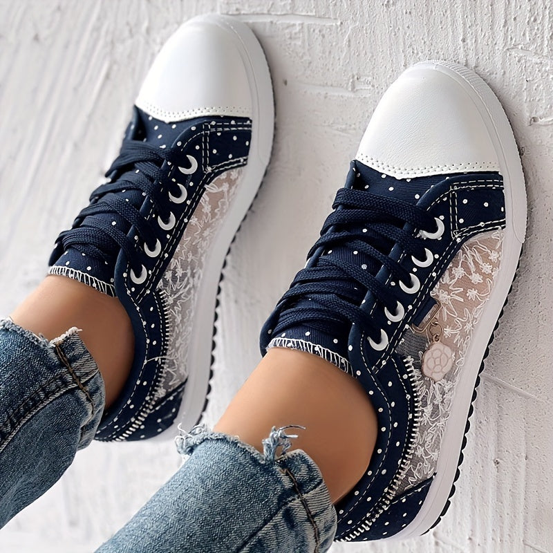 Damen Sneaker ultraleicht &amp; atmungsaktiv | Bequeme Mesh-Sneaker mit flexibler Sohle &amp; Schnürung für Alltag &amp; Freizeit