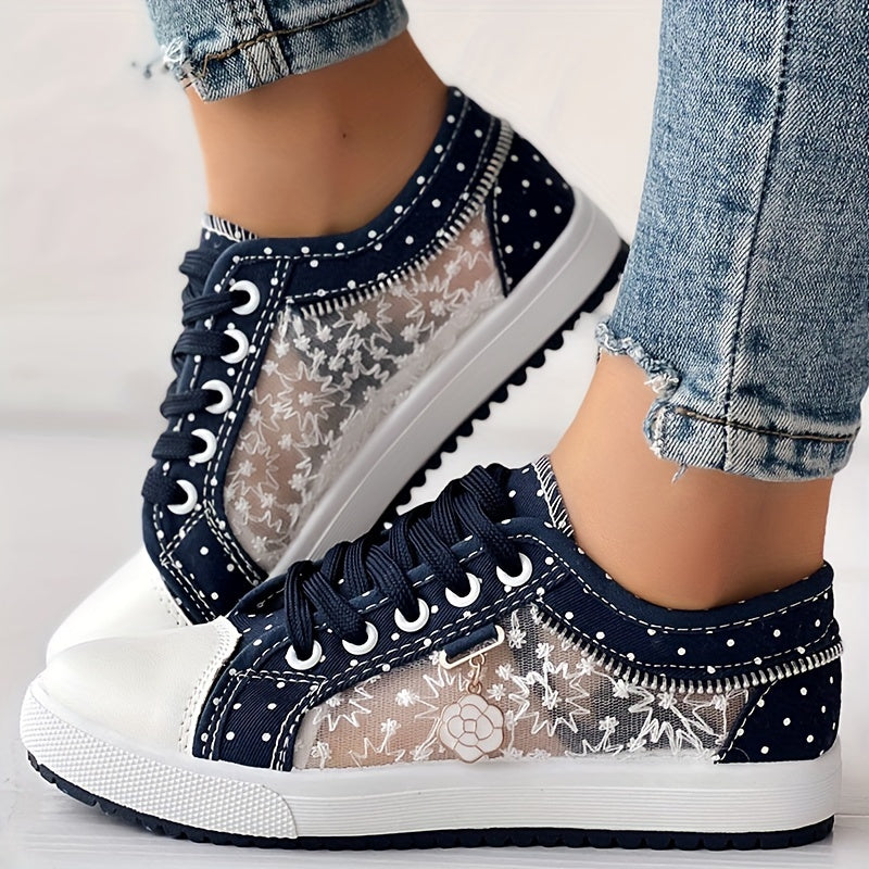 Damen Sneaker ultraleicht &amp; atmungsaktiv | Bequeme Mesh-Sneaker mit flexibler Sohle &amp; Schnürung für Alltag &amp; Freizeit
