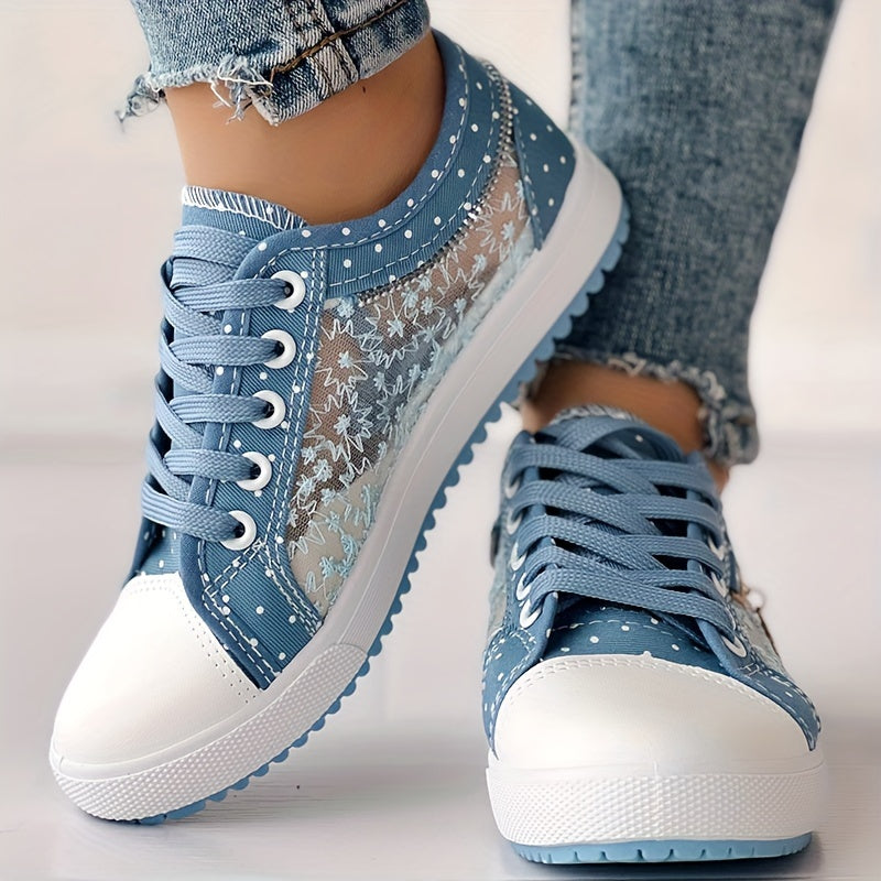 Damen Sneaker ultraleicht &amp; atmungsaktiv | Bequeme Mesh-Sneaker mit flexibler Sohle &amp; Schnürung für Alltag &amp; Freizeit