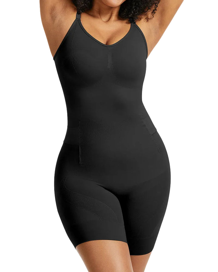 Shapewear Body Damen nahtlos | Figurformender Body mit 6-Zonen-Kompression &amp; Easy-Off-Design für Bauch &amp; Taille