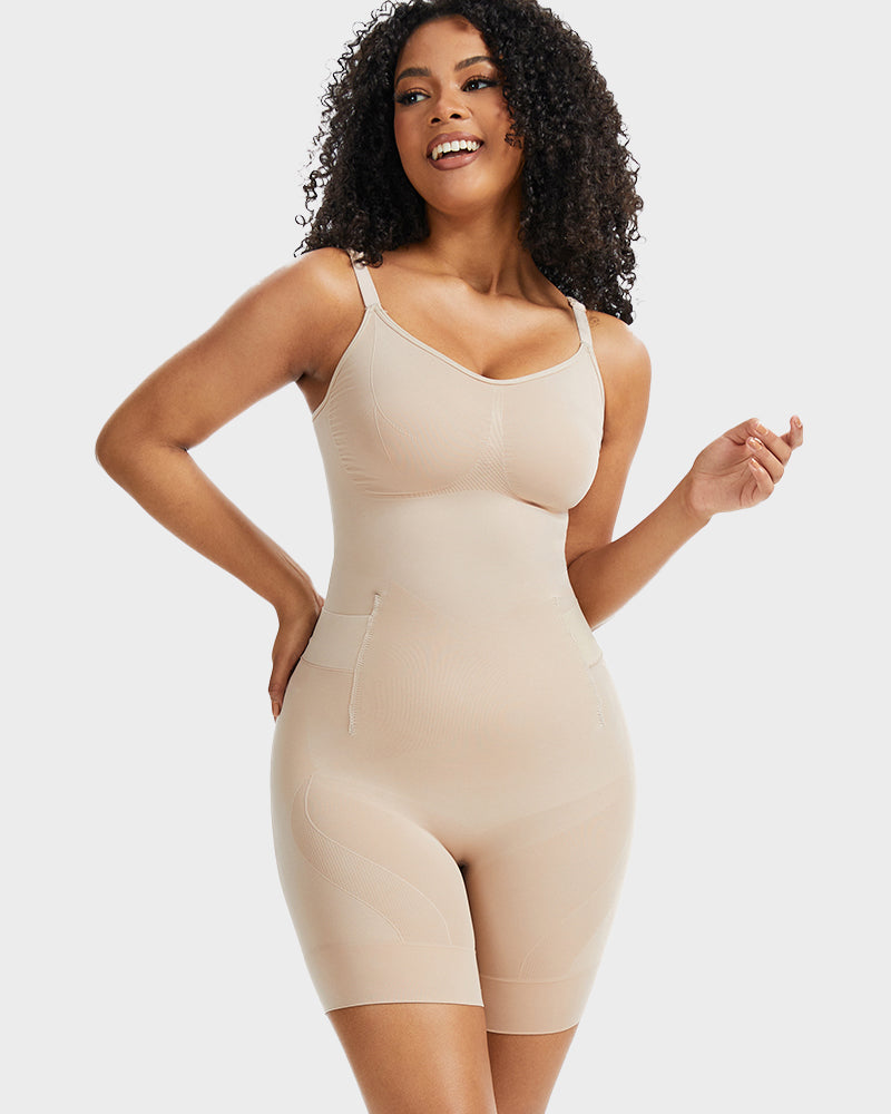Shapewear Body Damen nahtlos | Figurformender Body mit 6-Zonen-Kompression &amp; Easy-Off-Design für Bauch &amp; Taille