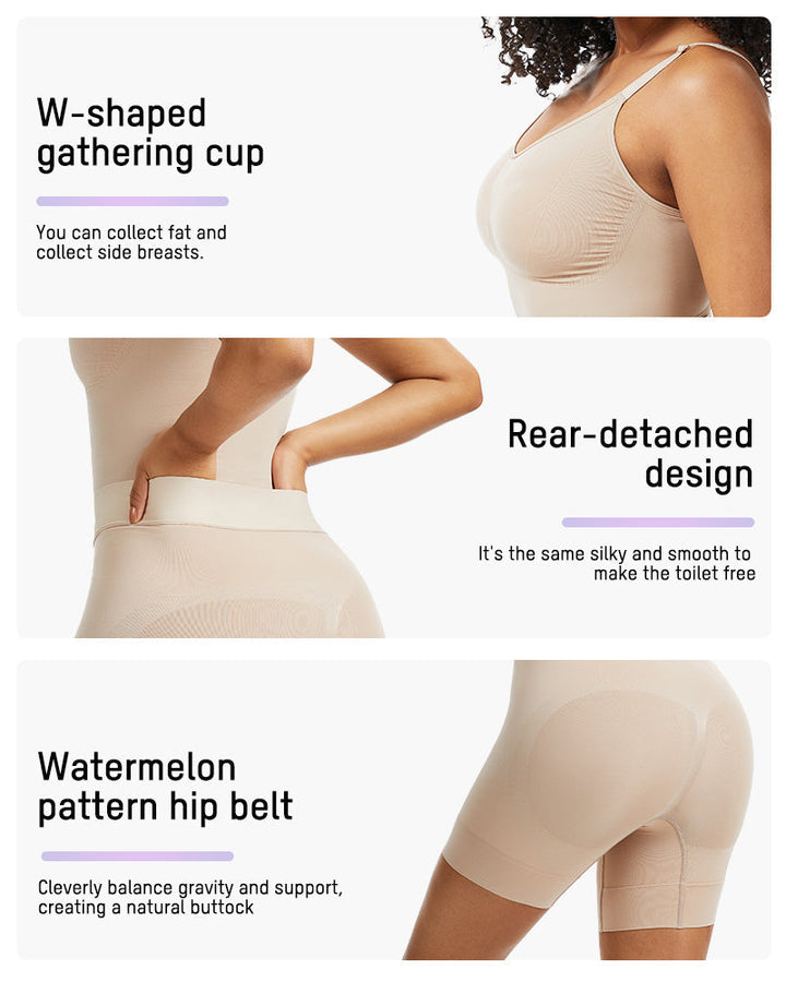 Shapewear Body Damen nahtlos | Figurformender Body mit 6-Zonen-Kompression &amp; Easy-Off-Design für Bauch &amp; Taille