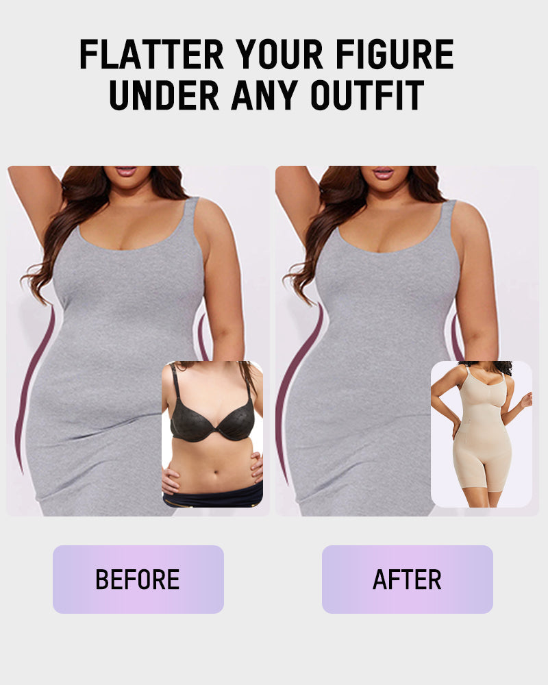 Shapewear Body Damen nahtlos | Figurformender Body mit 6-Zonen-Kompression &amp; Easy-Off-Design für Bauch &amp; Taille