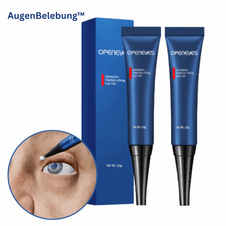 Peptid Lifting Augengel gegen Augenringe &amp; Schwellungen | mit Kojisäure &amp; Koffein | glättet feine Linien, strafft &amp; hydratisiert | 1+1 Gratis