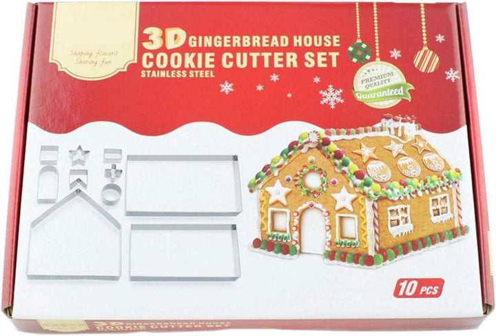 Weihnachts-Ausstechformen 10-teilig aus Edelstahl | Plätzchenausstecher für Kekse, Lebkuchen und Fondant, spülmaschinenfest