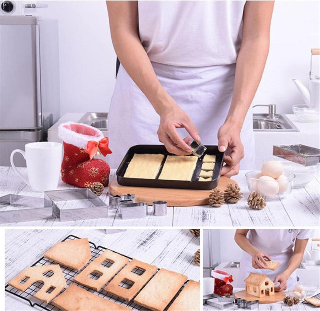 Weihnachts-Ausstechformen 18-teilig aus Edelstahl | Plätzchenausstecher für Kekse, Lebkuchenhaus und Fondant, spülmaschinenfest