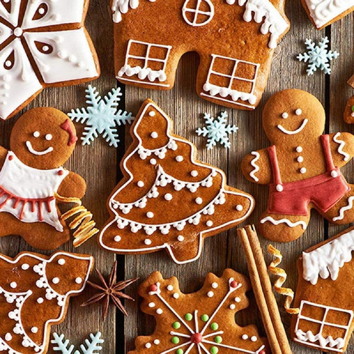 Weihnachts-Ausstechformen 10-teilig aus Edelstahl | Plätzchenausstecher mit Weihnachtsmotiven für Kekse, Fondant und Tortendeko