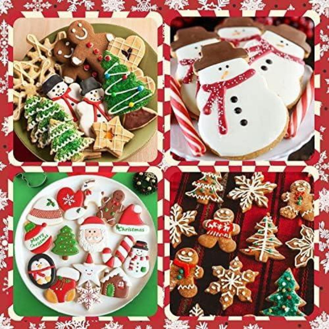 Weihnachts-Ausstechformen 9-teilig aus Edelstahl | Plätzchenausstecher mit 9 Motiven für Kekse, Fondant und kreatives Backen