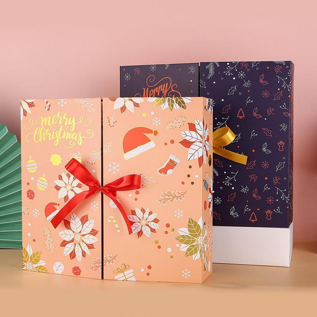 Adventskalender zum Befüllen mit 24 Geschenkboxen in Gelb | Wiederverwendbarer Weihnachtskalender aus Karton 33 x 30 x 8 cm zum Selbstgestalten