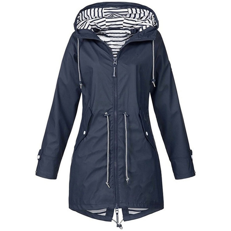 Damen Parka mit Reißverschluss | Lange Übergangsjacke mit bequemer Passform für Herbst &amp; Winter