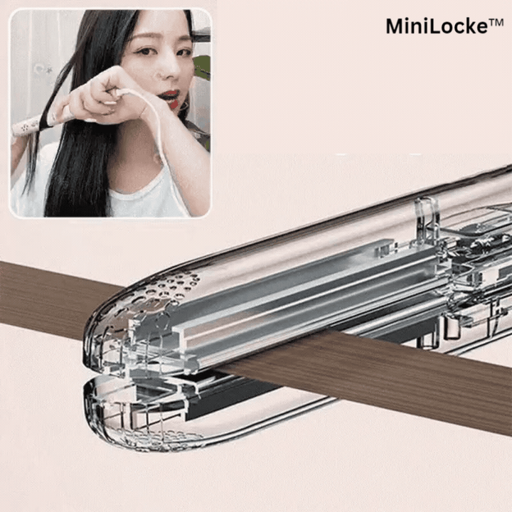Mini Curling Iron 2-in-1 for Curling &amp; Straightening | USB Powered, 15 mm | Ceramic Coating, Anti-Burn Design, Travel Size