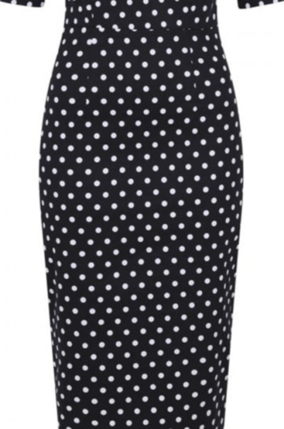 Damen Bleistiftkleid | Figurbetontes Midikleid mit Polka-Dot-Muster, halblangen Ärmeln und klassischem Vintage-Stil für Büro und Alltag