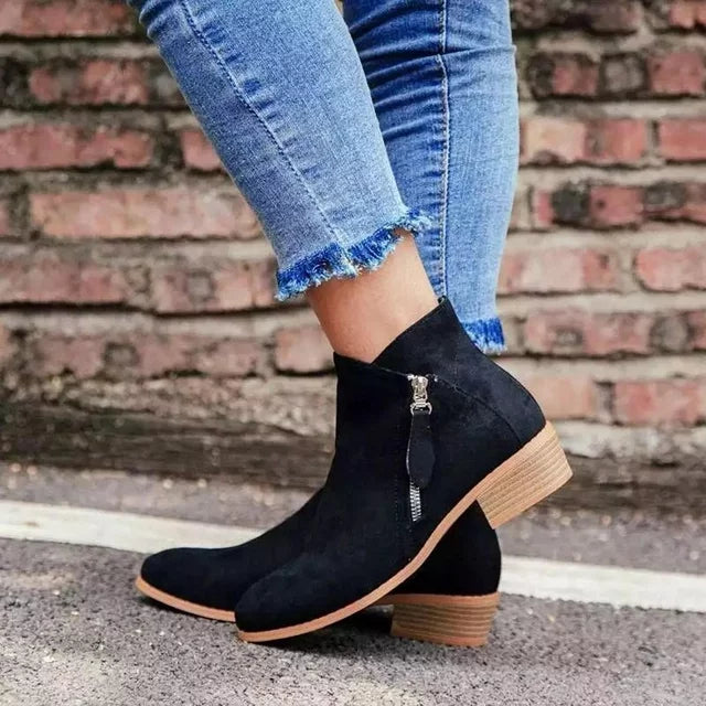 Bottes femme | Dolores | Chaussures orthopédiques en cuir avec soutien du pied | Chaudes &amp; confortables