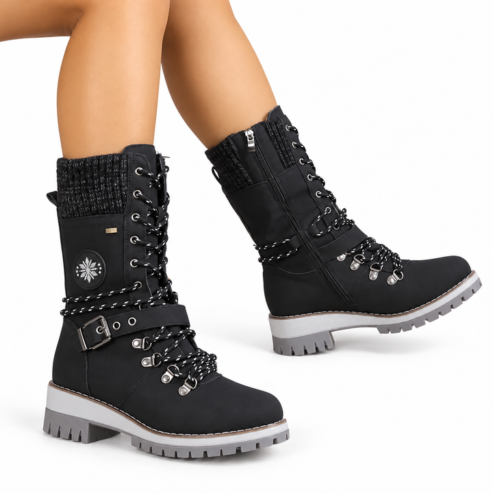 Winterstiefel | Wasserdichte gefütterte Boots mit rutschfester Profilsohle, seitlichem Reißverschluss und bequemem Sitz für kalte Tage