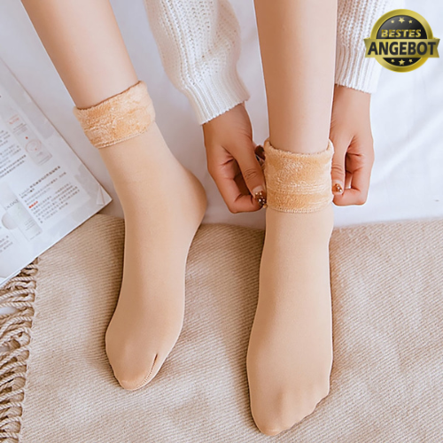 Damen Wintersocken | Flauschig gefütterte Thermosocken mit elastischer Passform für kalte Tage