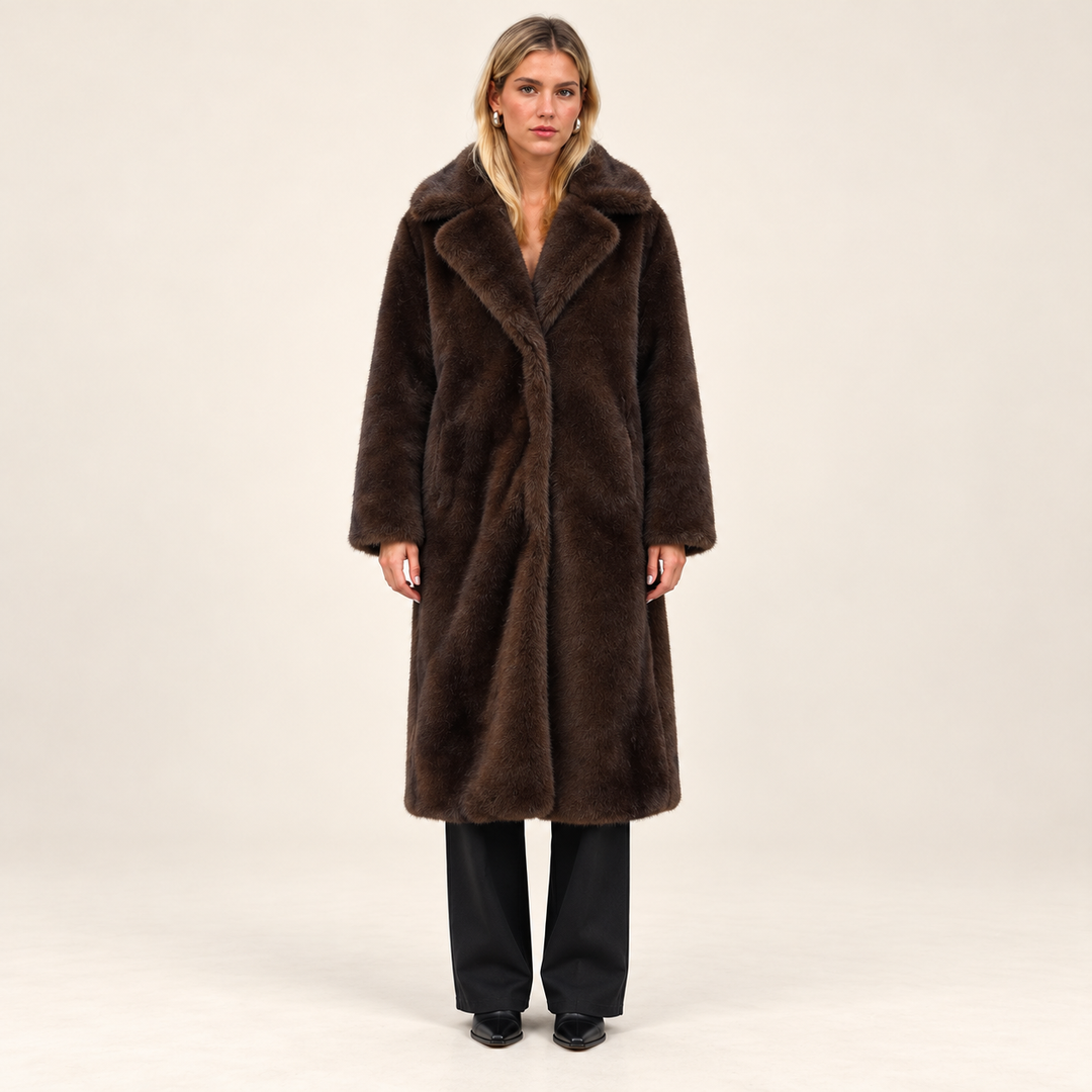 Damen Wintermantel | Langer Mantel mit weichem Innenfutter, klassischem Schnitt und bequemer Passform für Alltag und Freizeit