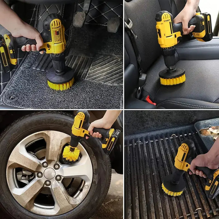Reinigungsbürsten-Set für Bohrmaschine | Rotierende Bürstenaufsätze für Fliesen, Fugen, Bad &amp; Küche | 3–7-teilig