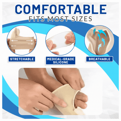 Bunion correction sleeve with gel pad | Toe aligner &amp; pressure relief | Thin, breathable &amp; wearable in shoes, 2 pairs