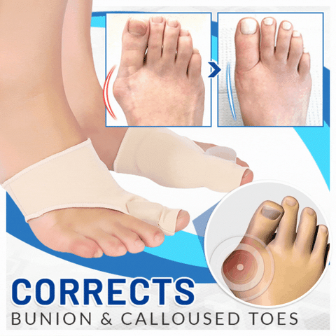 Bunion correction sleeve with gel pad | Toe aligner &amp; pressure relief | Thin, breathable &amp; wearable in shoes, 2 pairs