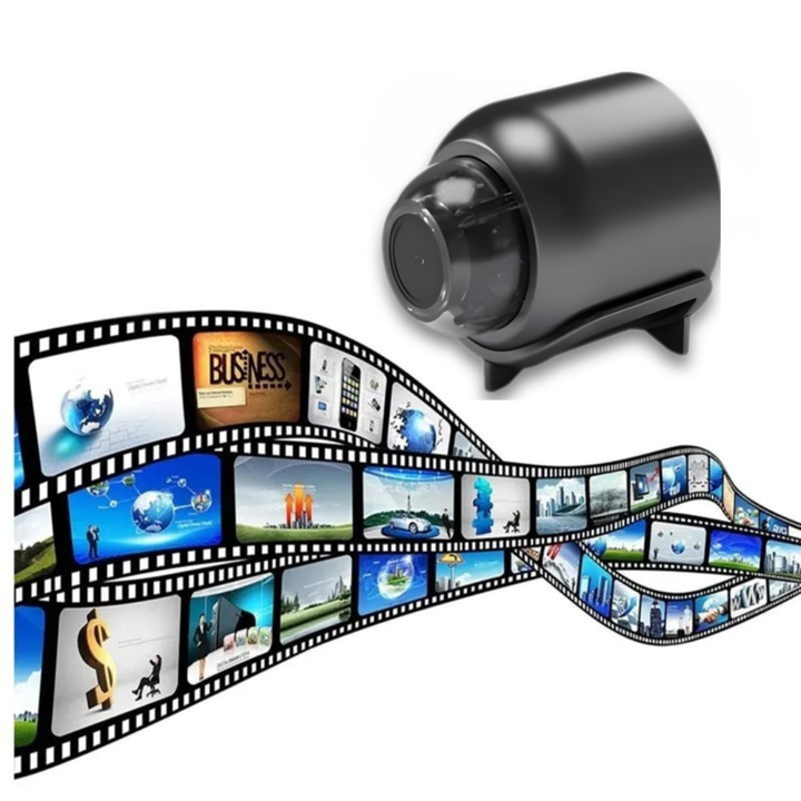 Mini WLAN sisäkamera 1080p yökuvauksella | Liikkeentunnistus ja push-ilmoitukset | Sovelluksen livekuva äänen kanssa | microSD 64 GB mukana