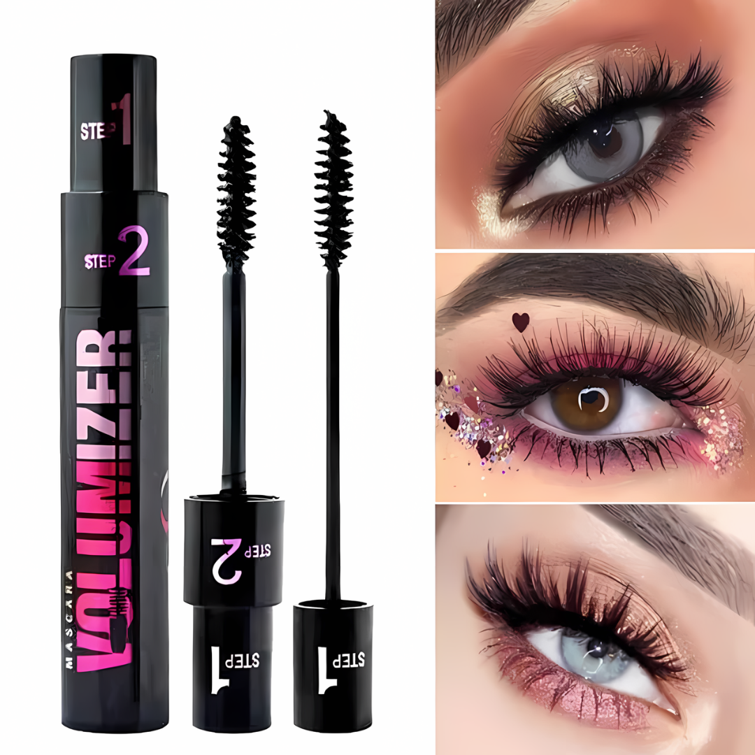 2+2 Gratis | Wimperntusche Volumen 4x | Langanhaltend &amp; Wischfest bis 24h | Wasserfest Mascara Schwarz