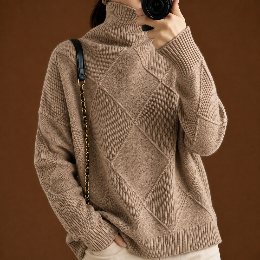 Damen Rollkragenpullover | Weicher Strickpullover mit wärmender Textur für Herbst, Winter und vielseitige Outfits