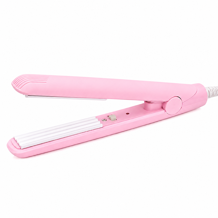 Mini fer à boucler &amp; lisseur 2-en-1 en céramique | Température constante 190°C | Taille voyage 16,5 cm | Pour boucles &amp; cheveux lisses