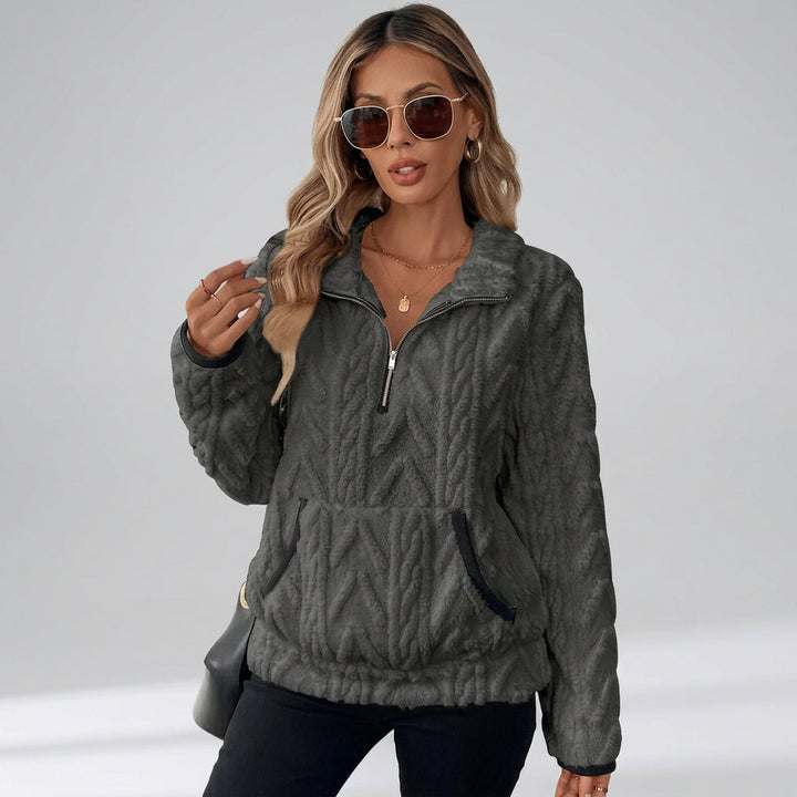 Damen Kuschelpullover flauschig weich und warm | Locker geschnittener Pullover für Herbst und Winter, Alltag und Freizeit
