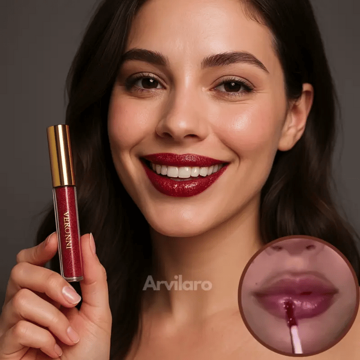 Flüssiger Lippenstift mit Spiegelglanz | Intensives Lippen-Make-up im 1+1 Set