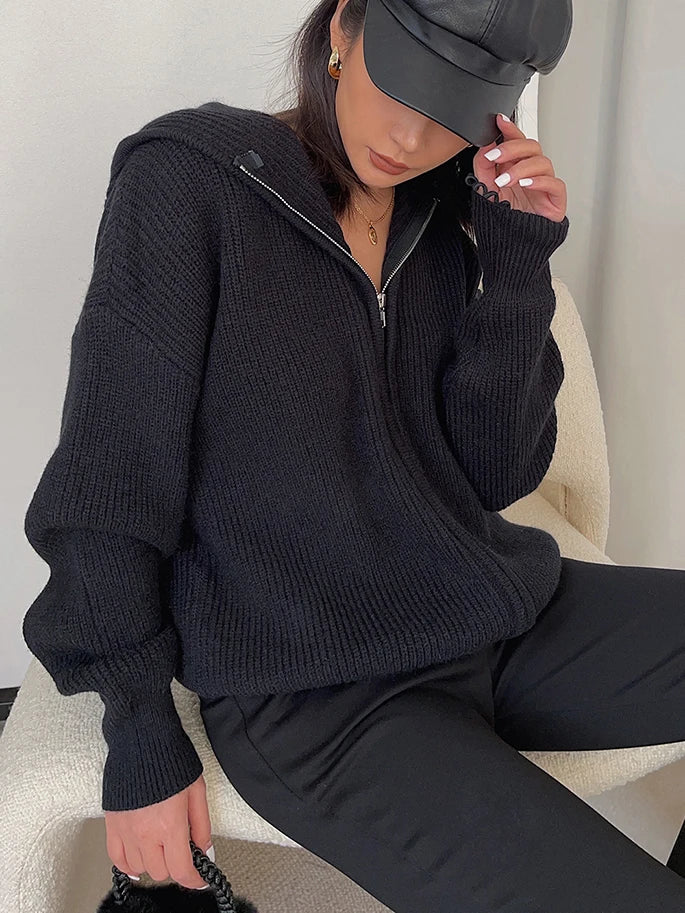 Damen Strickpullover aus weichem Strick | Kuscheliger Winterpullover mit zeitlosem Design für Büro, Alltag und Freizeit
