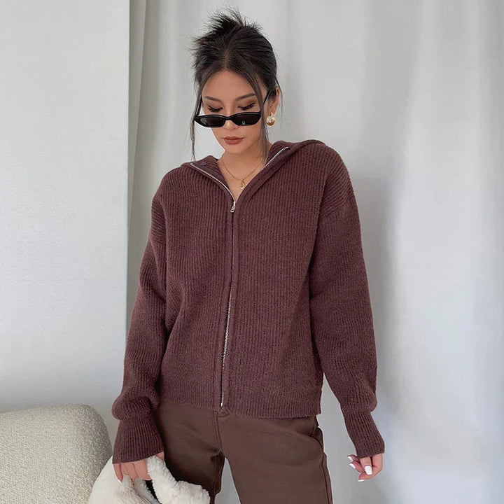 Damen Strickpullover aus weichem Strick | Kuscheliger Winterpullover mit zeitlosem Design für Büro, Alltag und Freizeit