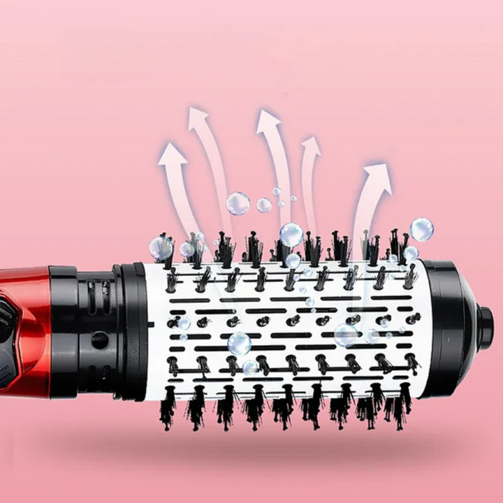 3-in-1 Hot Air Styling Brush Against Frizz | Tourmaline Ceramic for Even Heat | Adjustable Temperature &amp; Airflow | Glossy Finish