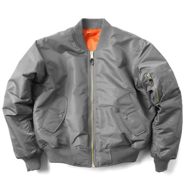 Damen Bomberjacke mit geripptem Kragen und Reißverschluss | Übergangsjacke mit Taschen und gerippten Abschlüssen für den Alltag