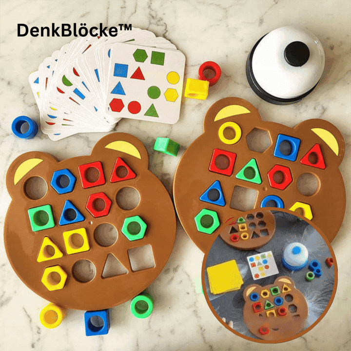 Lernpuzzle Bausteine für Kinder ab 3 Jahren | Farben &amp; Formen legen | Fördert Kreativität, Logik &amp; Teamarbeit | 25×20 cm