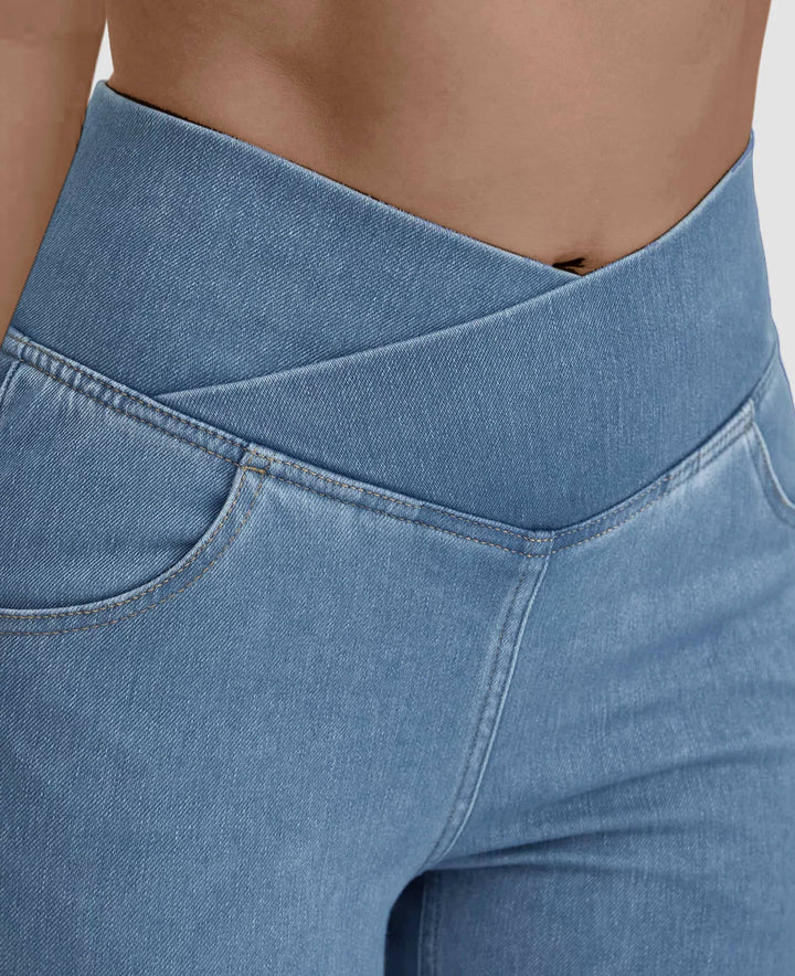 Damen High-Waist Stretch Jeans | Formender, verstellbarer Bund | Bequemer Sitz für jeden Tag | Vielseitig zu Sneakern &amp; Heels