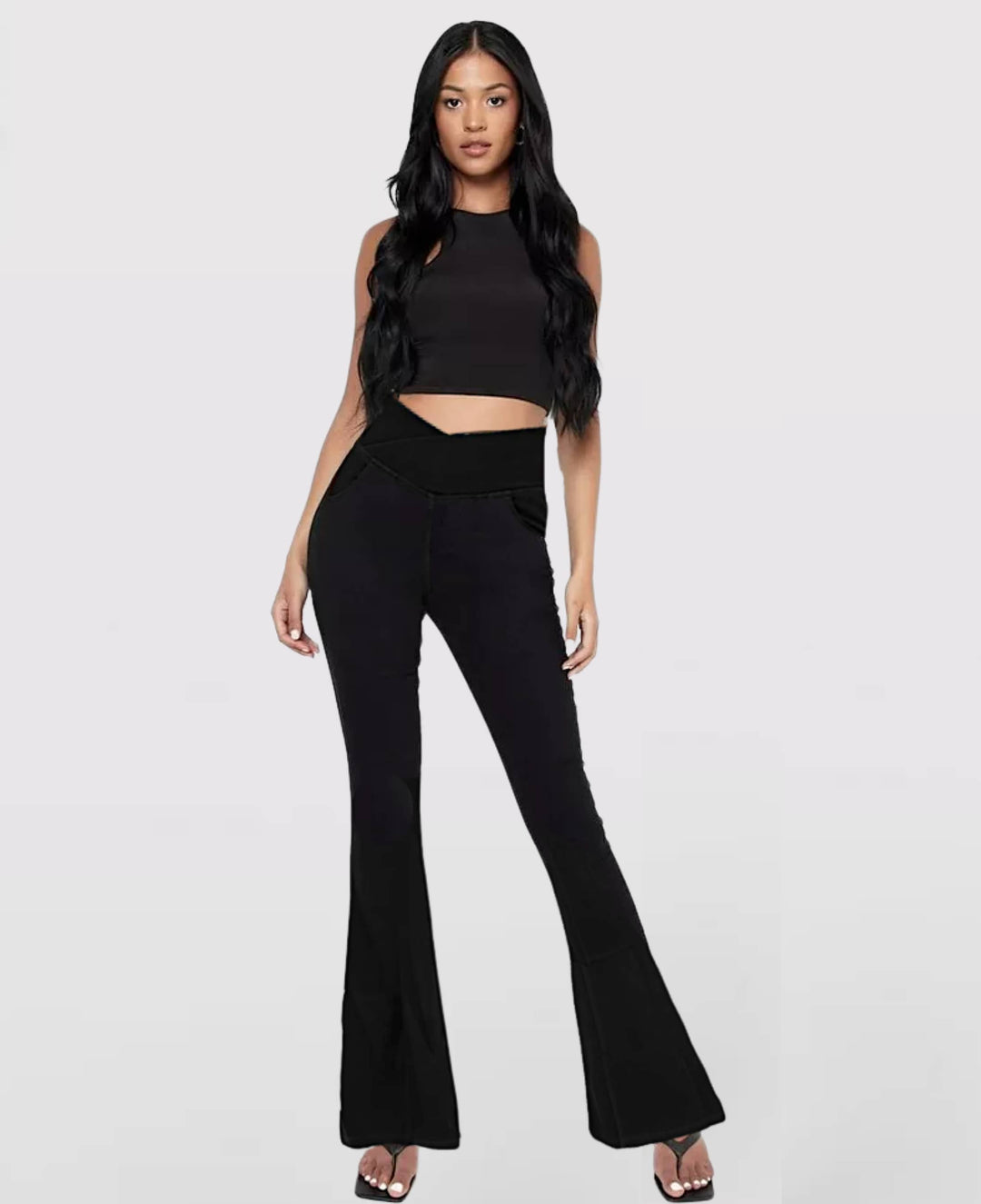 Damen High-Waist Stretch Jeans | Formender, verstellbarer Bund | Bequemer Sitz für jeden Tag | Vielseitig zu Sneakern &amp; Heels