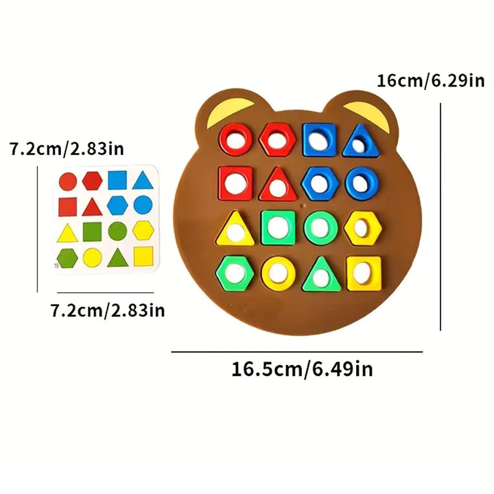 Lernpuzzle Bausteine für Kinder ab 3 Jahren | Farben &amp; Formen legen | Fördert Kreativität, Logik &amp; Teamarbeit | 25×20 cm