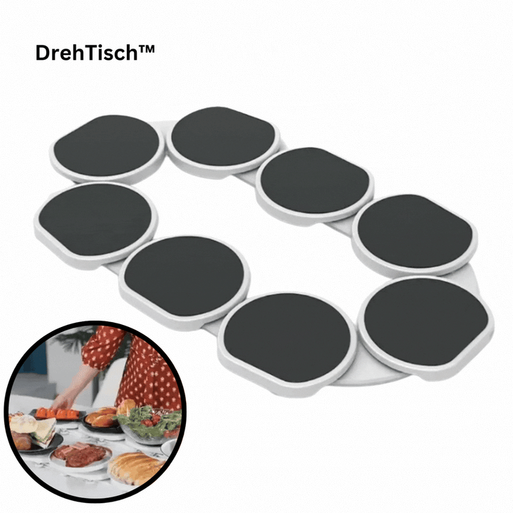 360° rotating tray for dining table | Serve stress-free &amp; reach everything | Non-slip, heat resistant &amp; easy to clean
