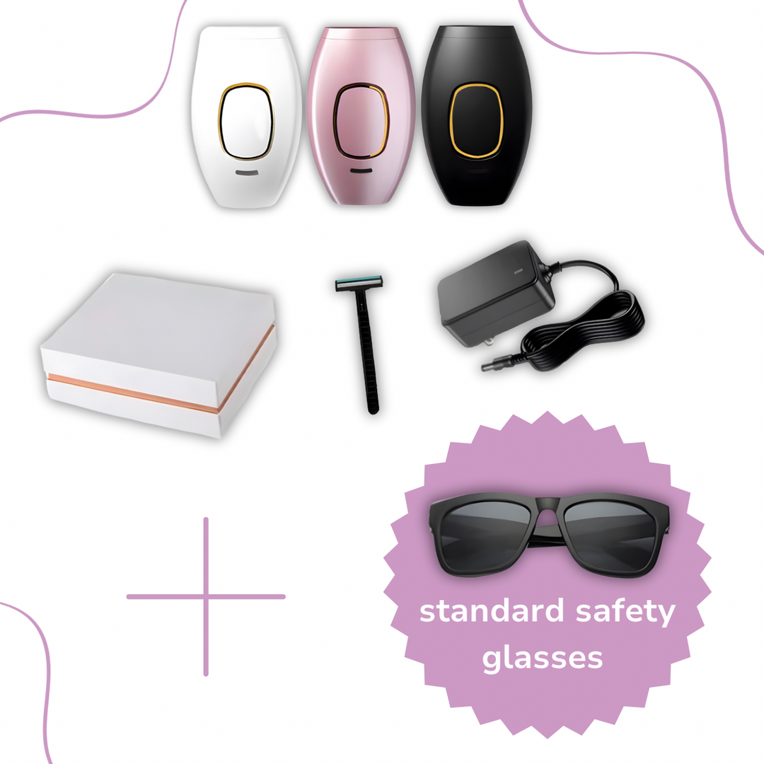 IPL Haarentferner für Zuhause | Lichtimpuls-Gerät mit Auto- &amp; Manuellmodus | Für Beine, Achseln &amp; Bikinizone, inkl. Schutzbrille