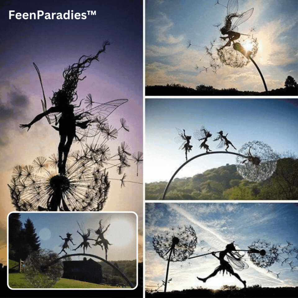 Garden fairy figure decoration for outdoors | Durable fairy sculpture for magical garden corners | Perfect gift for garden lovers