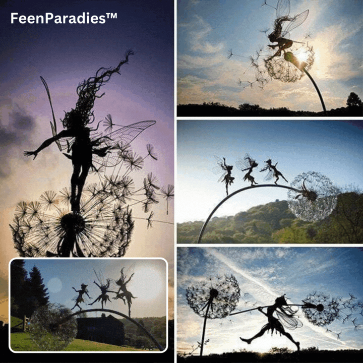 Garden fairy figure decoration for outdoors | Durable fairy sculpture for magical garden corners | Perfect gift for garden lovers